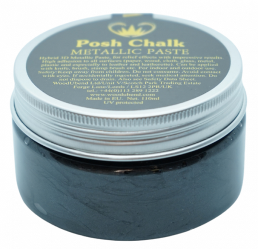 Posh Chalk Smooth Metallic Paste - Black Carbon - Черно въглерод
