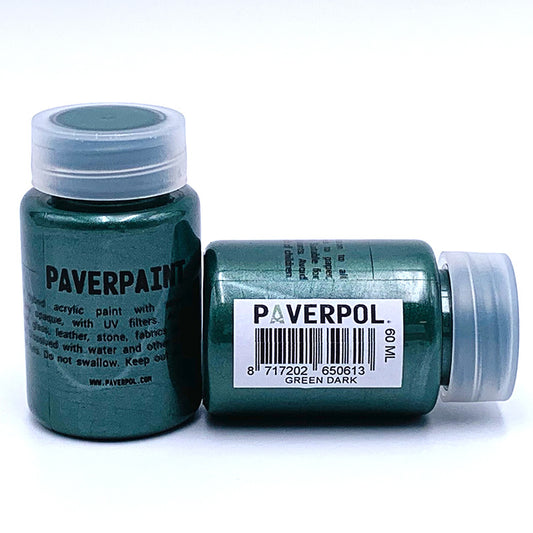 Paverpaint акрилна метална боя - тъмно зелена - 60мл