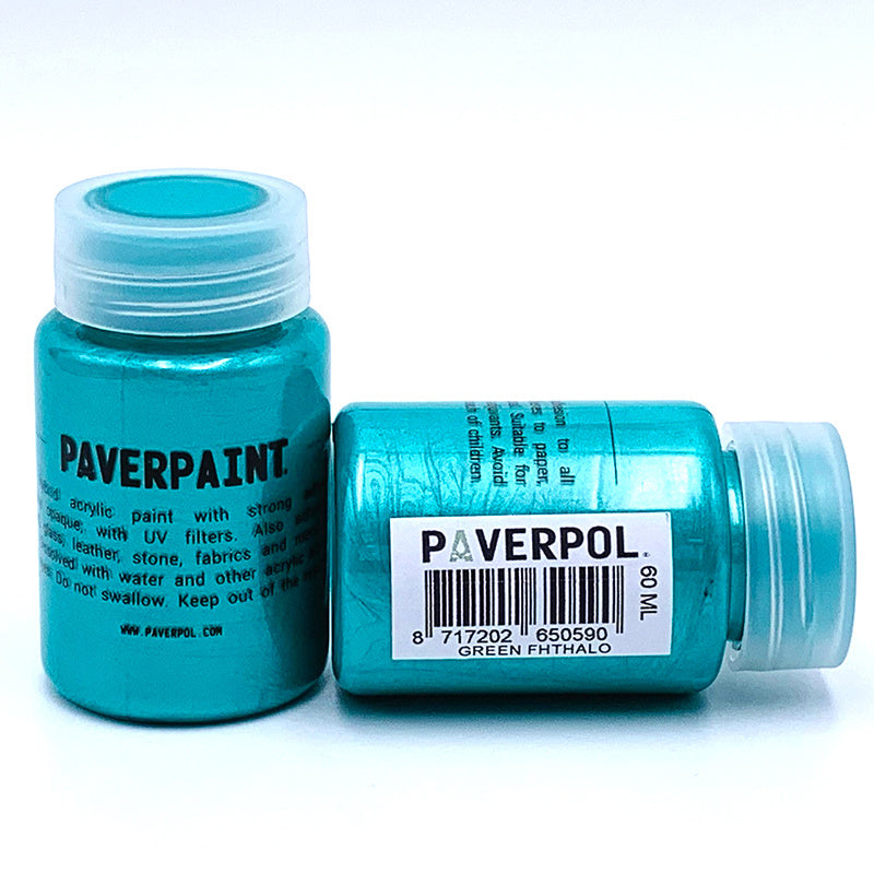 Paverpaint Acrylic Metallic Paint - Green Fhtalo - 60ml