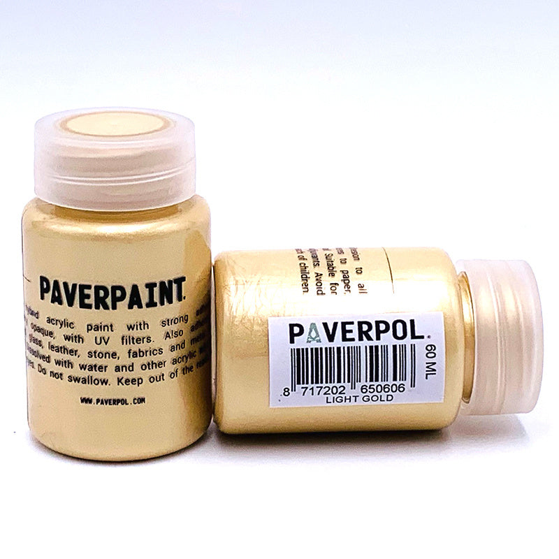 Paverpaint Acrylic Metallic Paint - Light Gold - 60ml