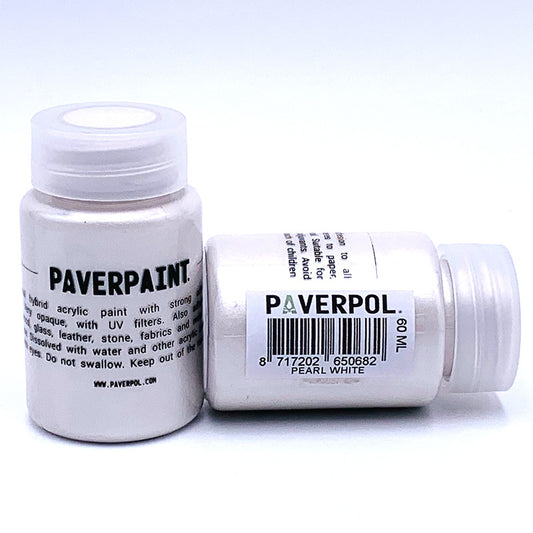Paverpaint Акрилна метална боя - Перлено бяло - 60 мл