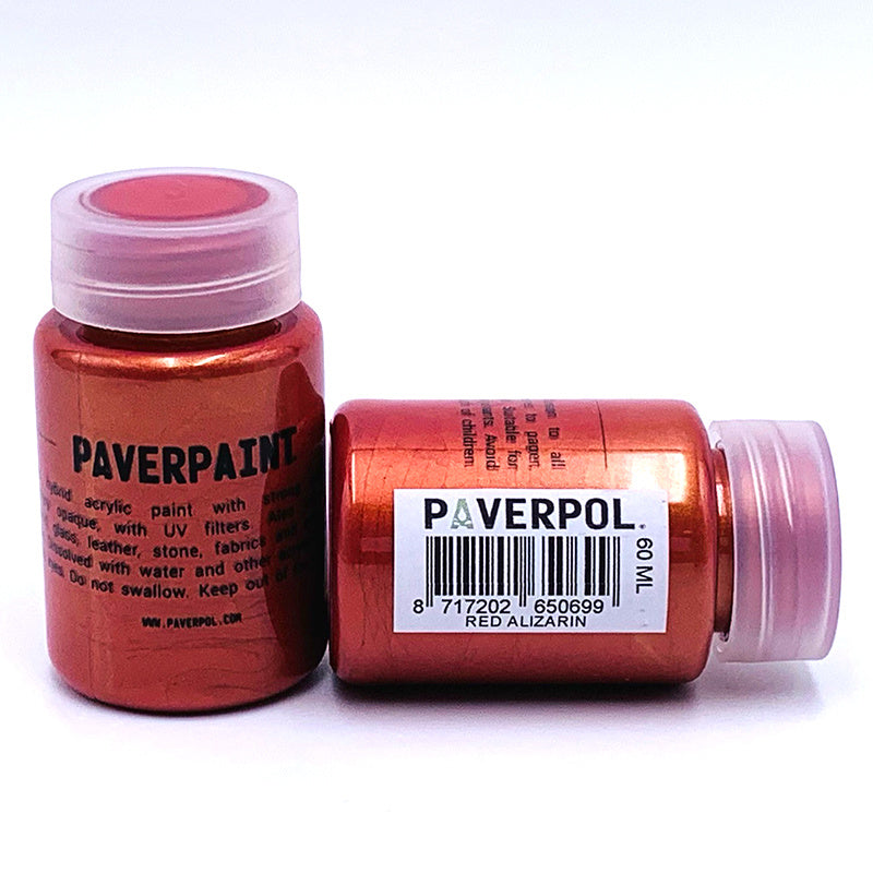 Paverpaint Acrylic Metallic Paint - Red Alizarin - 60ml