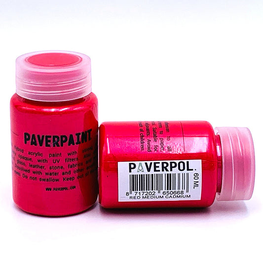 Paverpaint Акрилна метална боя - Червен среден кадмий - 60 мл