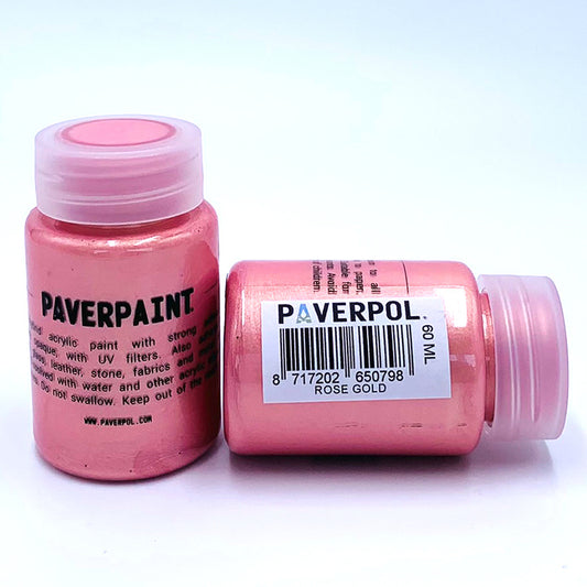 Paverpaint Acrylic Metallic Paint - Rose Gold - 60ml