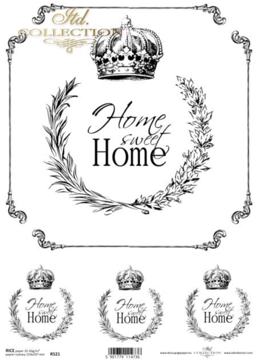 Decoupage Rice Paper - A4 - 1 piece  - 0521