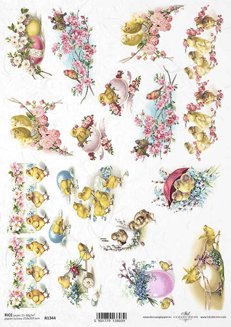 Decoupage Rice Paper - A4 - 1 piece  - 1344