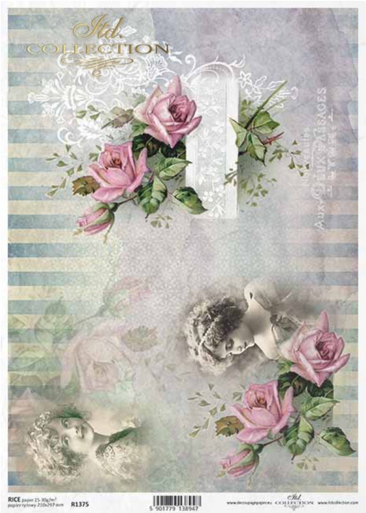 Decoupage Rice Paper - A4 - 1 piece  - 1375