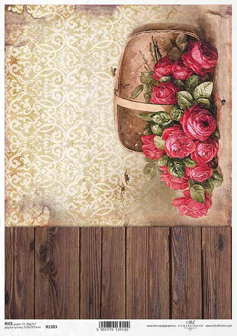 Decoupage Rice Paper - A4 - 1 piece  - 1383