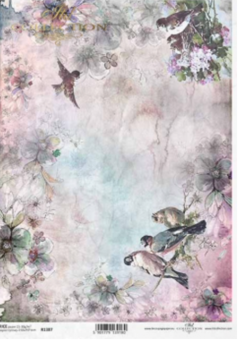 Decoupage Rice Paper - A4 - 1 piece  - 1387