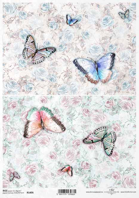 Decoupage Rice Paper - A4 - 1 piece  - 1406