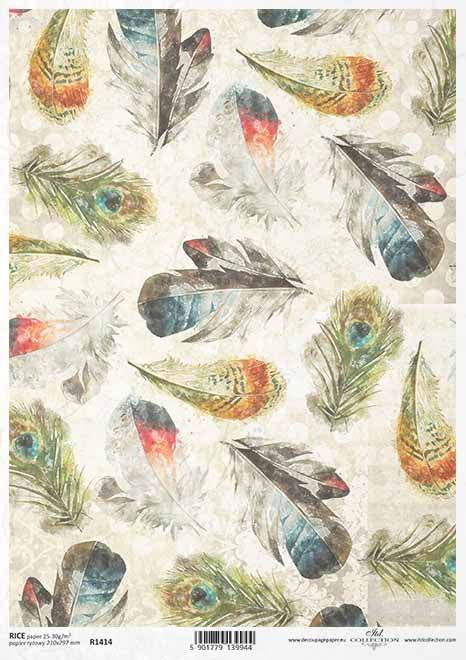Decoupage Rice Paper - A4 - 1 piece  - 1414