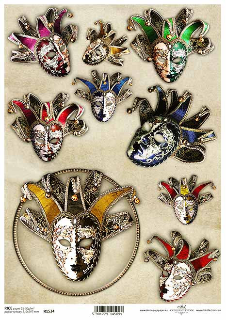 Decoupage Rice Paper - A4 - 1 piece  - 1534