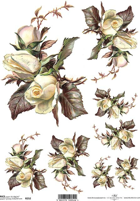 Decoupage Rice Paper - A4 - 1 piece  - 0252