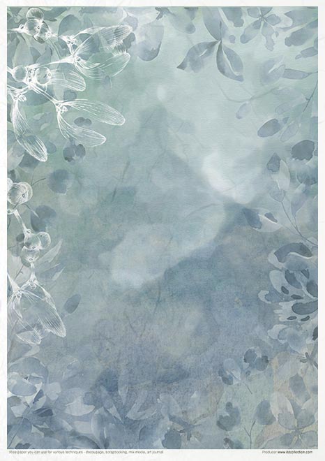 Decoupage Rice Paper - Christmas In Blue Set - RS016