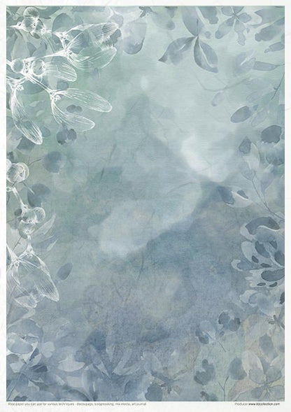 Decoupage Rice Paper - Christmas In Blue Set - RS016