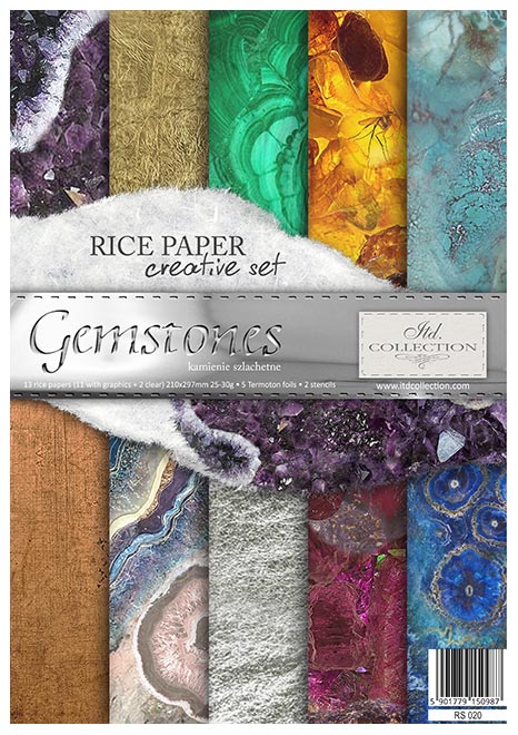 Decoupage Rice Paper - Gemstones - Creative Set -  - RS020