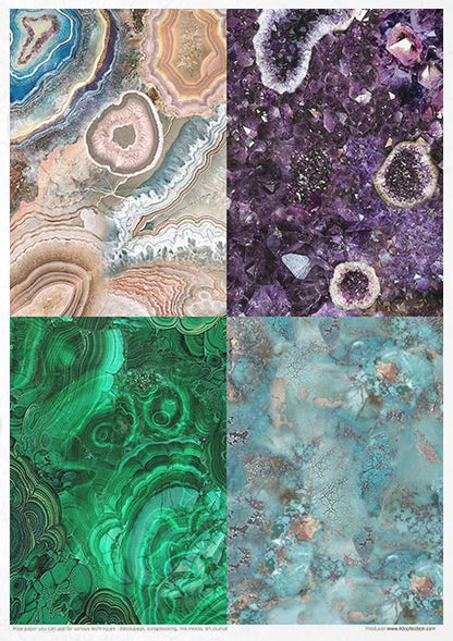 Decoupage Rice Paper - Gemstones - Creative Set -  - RS020