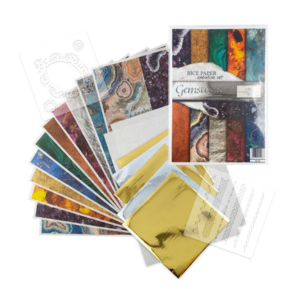 Decoupage Rice Paper - Gemstones - Creative Set -  - RS020