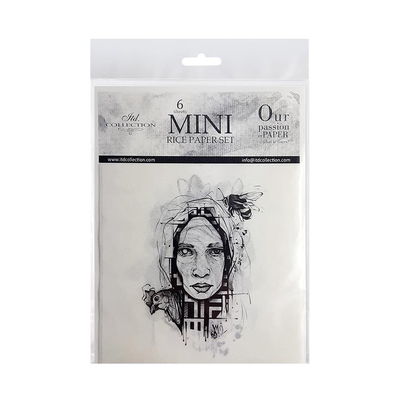 Decoupage Paper - Rice Paper - Set - 6 papers - 15cm x 15cm - 011