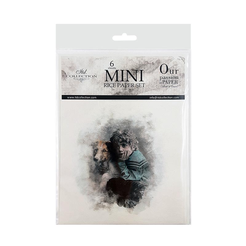 Decoupage Paper - Rice Paper - Set - 6 papers - 15cm x 15cm - 020