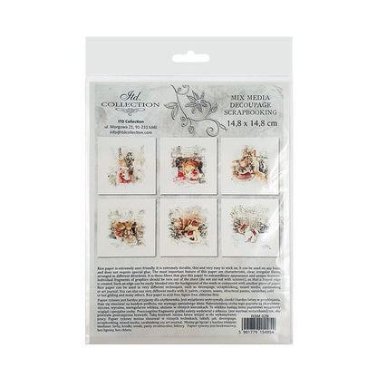 Decoupage Paper - Rice Paper - Set - 15cm x 15cm - 029