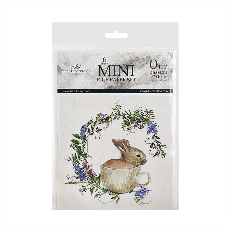 Decoupage Paper - Rice Paper - Set - 6 papers - 15cm x 15cm - 039