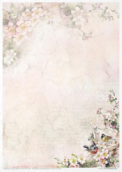 Decoupage Rice Paper - Rosy Summertime Creative Set - 20 pieces  - RS022