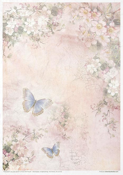 Decoupage Rice Paper - Rosy Summertime Creative Set - 20 pieces  - RS022