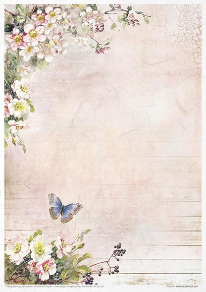 Decoupage Rice Paper - Rosy Summertime Creative Set - 20 pieces  - RS022