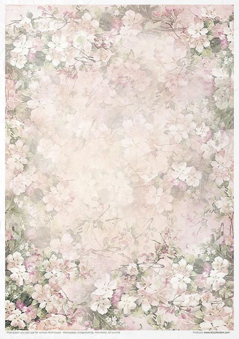 Decoupage Rice Paper - Rosy Summertime Creative Set - 20 pieces  - RS022