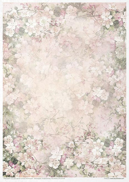 Decoupage Rice Paper - Rosy Summertime Creative Set - 20 pieces  - RS022