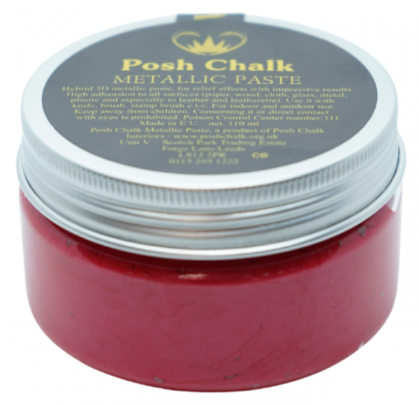 Posh Chalk Smooth Metallic Paste - Red Medium Cadmium - Червен среден кадмий
