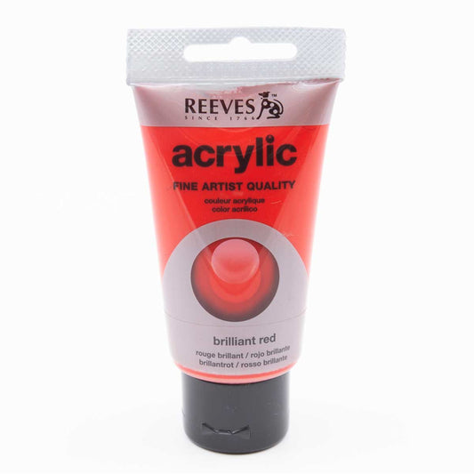 Reeves Acrylic Paint - 75ml - Brilliant Red - Брилянтно червено
