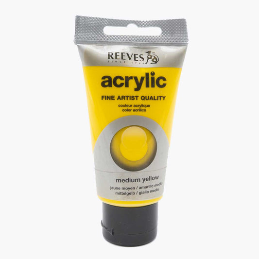 Reeves Acrylic Paint - 75ml - Medium Yellow - Среден жълт