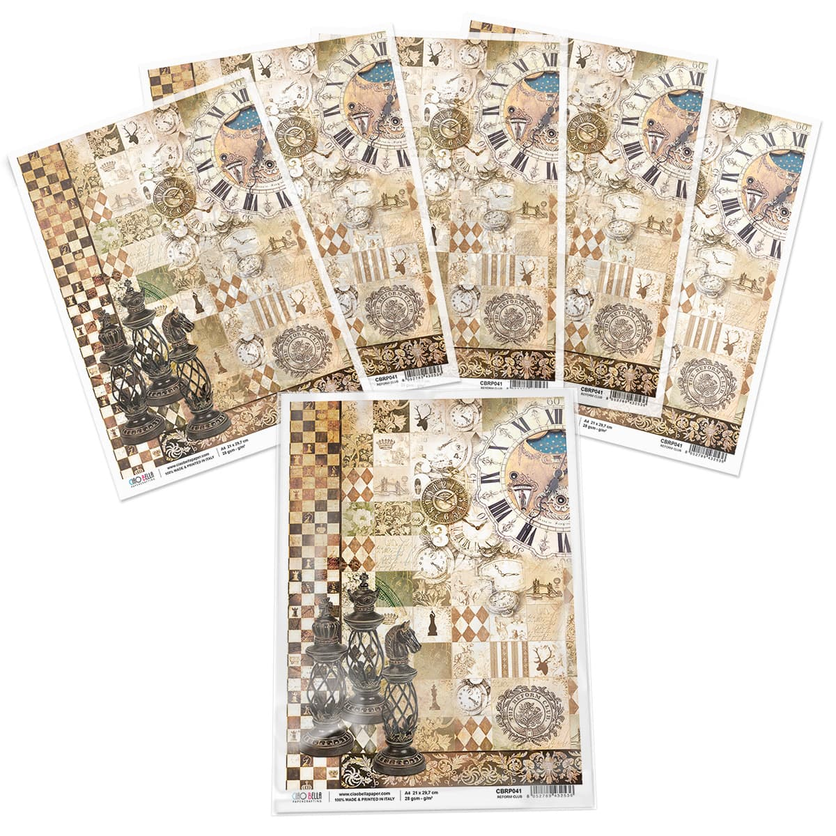 Piuma A4 Decoupage Paper - Reform Club - CBRP041