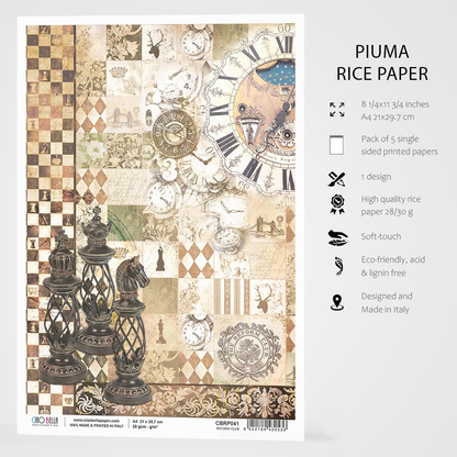 Piuma A4 Decoupage Paper - Reform Club - CBRP041