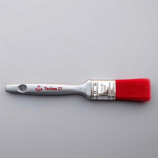 Flat Paint Brush - Soft Synthetic Red Bristles - S77 Series