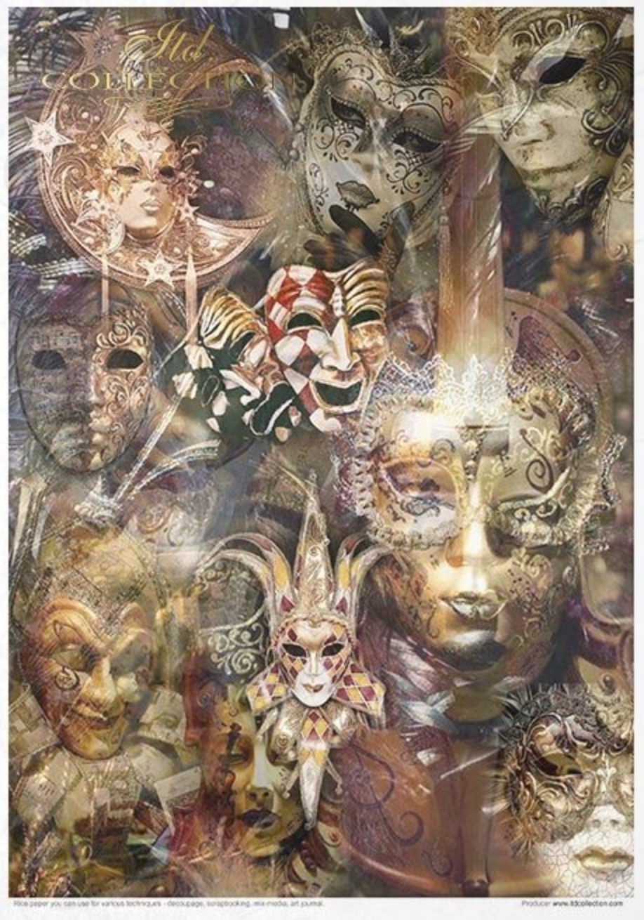 Decoupage Rice Paper - Pierrot in Love Creative Set - 20 pieces  - RS019