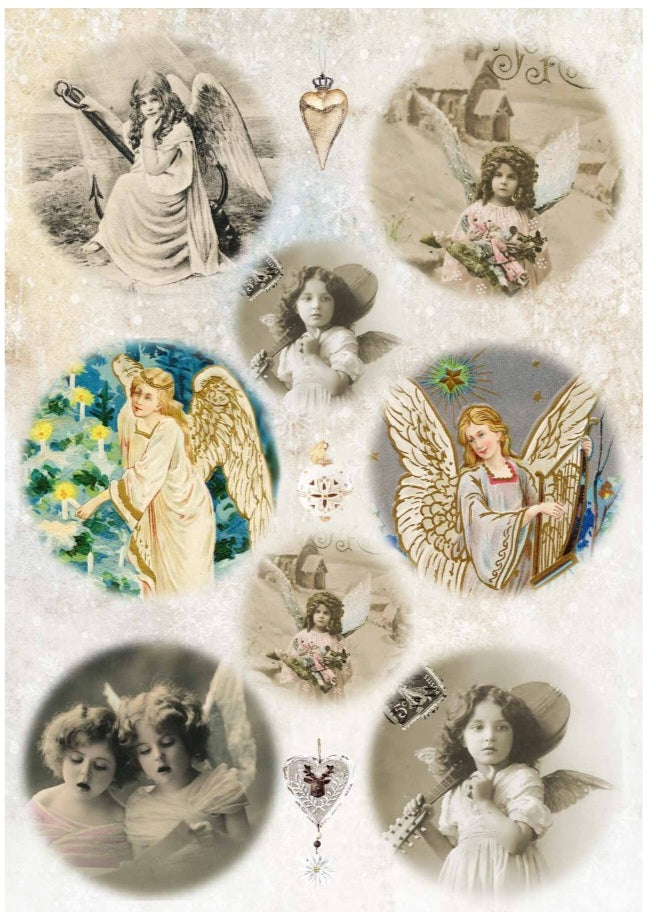 Декупажна кралица - Ангелски орнаменти - размер А4