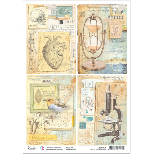 Piuma A4 Decoupage Paper - Sign of the Times - CBRP0175