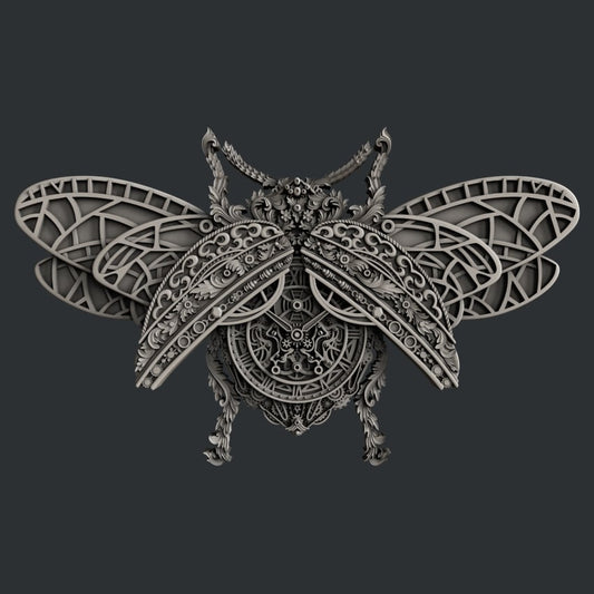 Zuri Steampunk Beetle 2 - 10.1 x 13.5cm - Wingspan 11.5cm