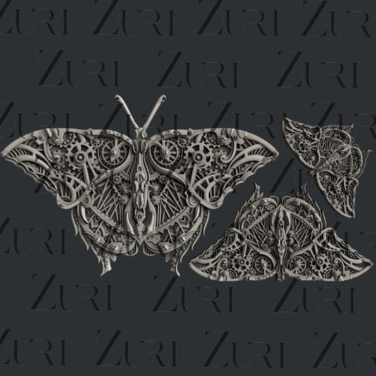 Zuri Steampunk Butterfly - 9.78 x 17.4 x 0.6cm