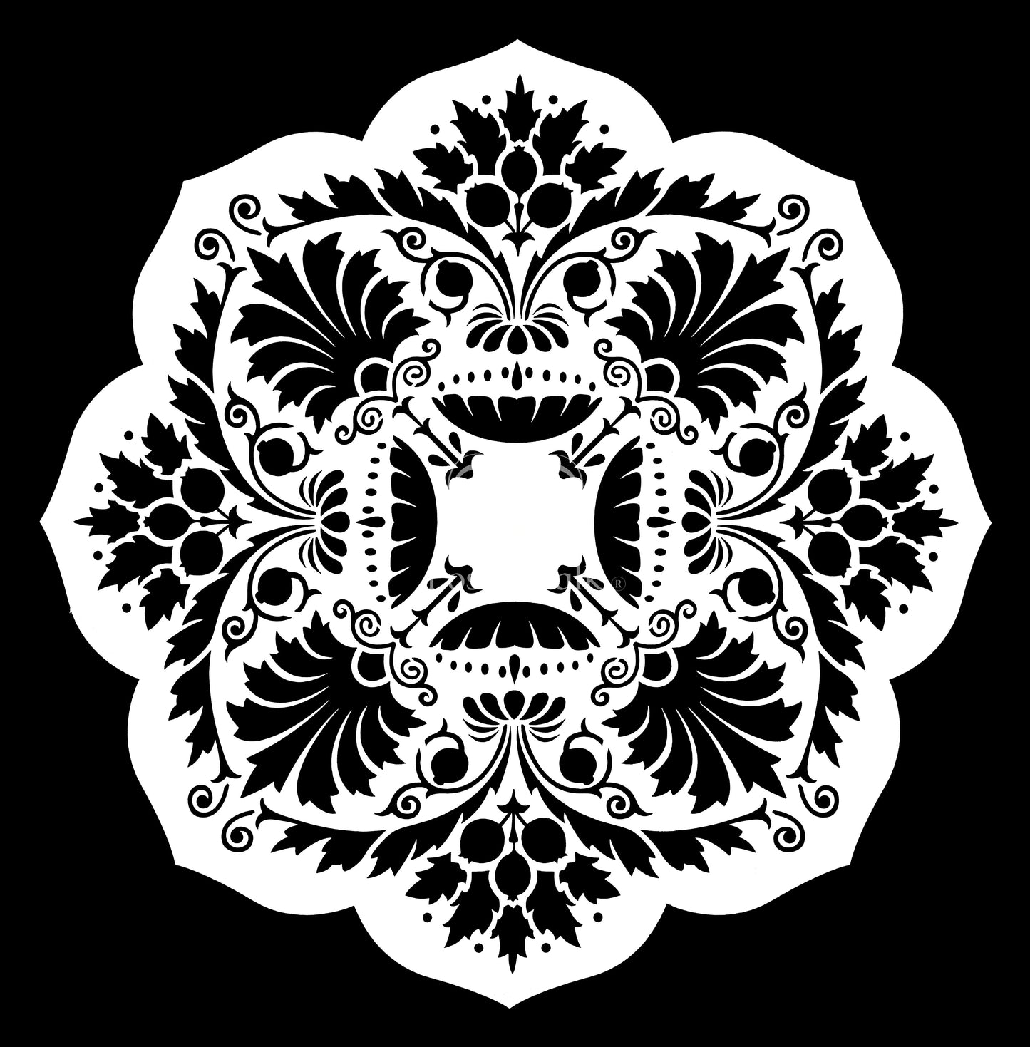 Posh Chalk Stencil - Sue Chic's Mandala - 50 x 50cm