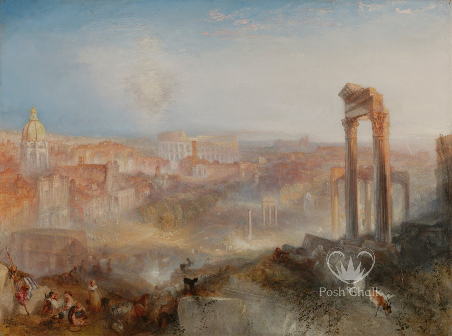 Posh Chalk Decoupage Paper - Vintage Rome - A3
