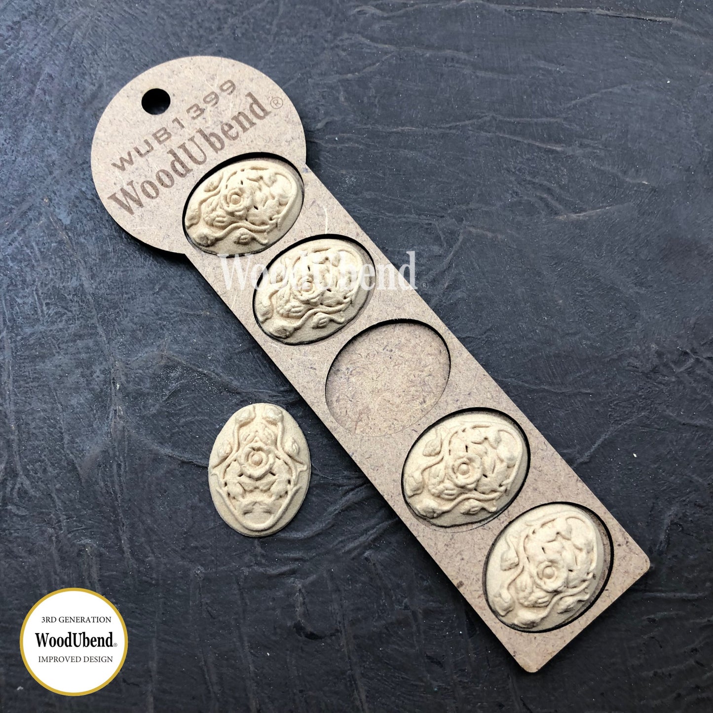 WoodUBend 1399 - 5 pieces - Floral plaque