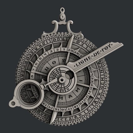 Zuri The Astrolabe - 16.2cm x 15.9cm x 1.5cm