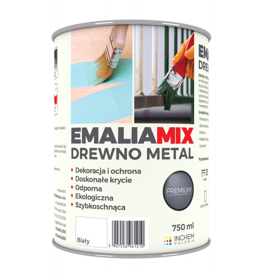 Drewno Metal - Боя за метал и дърво - Metal and Wood - Бял/White