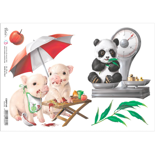 Piuma A4 Decoupage Paper - Meal Time - CBRP148