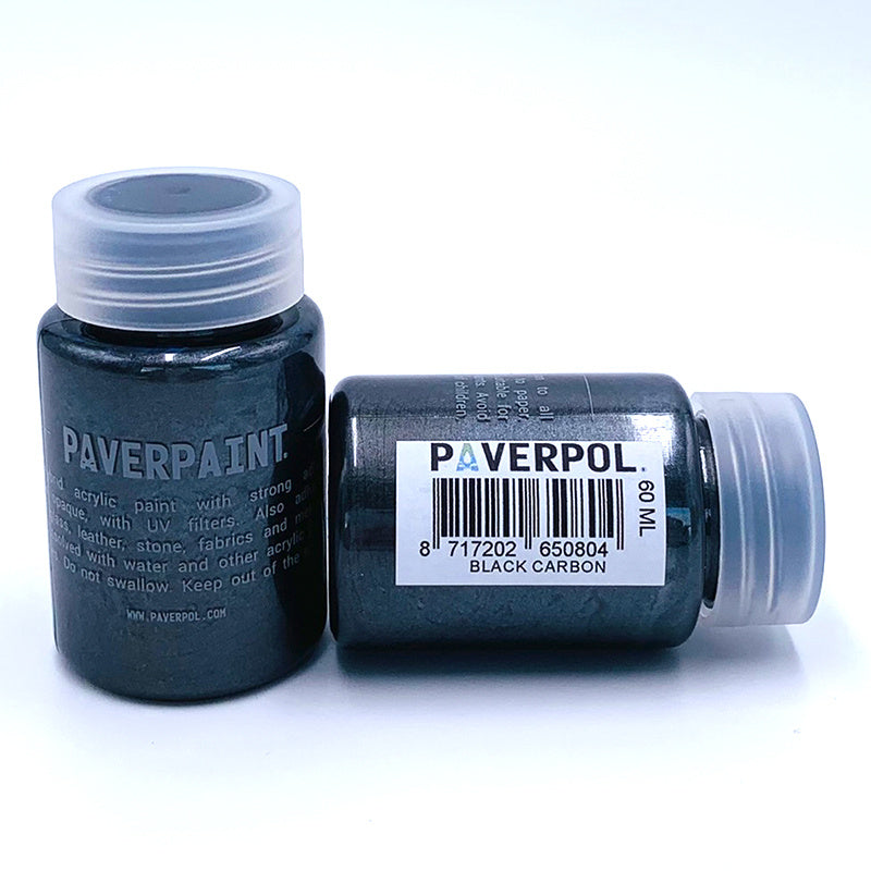 Paverpaint Акрилна метална боя - черен карбон - 60 мл