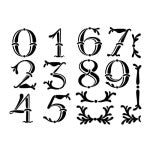 Artisan Enhancements - Stencil - Small Vintage Numbers